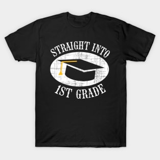 Straight Into 1st Grade Back To School Gift T-Shirt